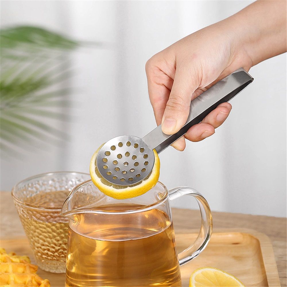 6 pcs Tea Bag Squeezer Tongs, Stainless Steel Strainer Spoons Teabag Clips Tool Practical Strainer Tea Accessories (Silver) - Image 4