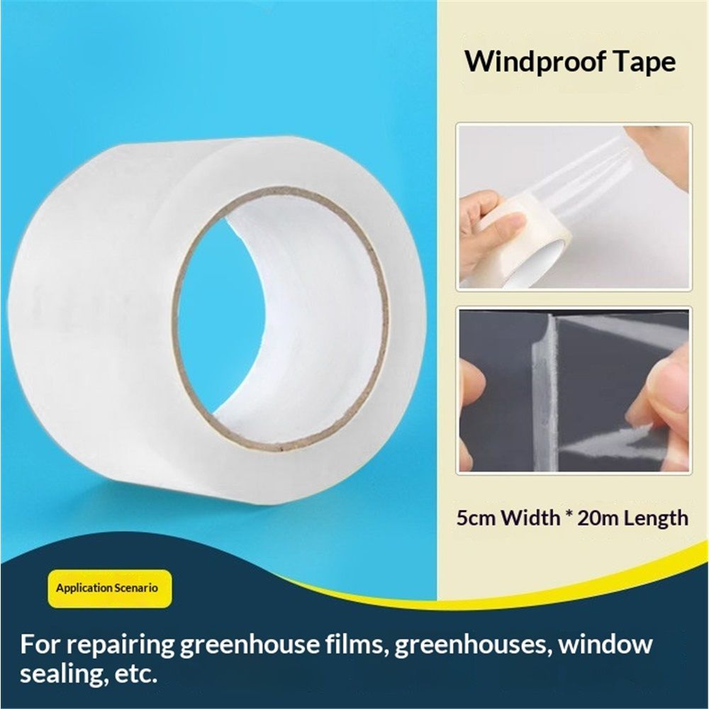 Transparent Window Weather Sealing Tape 2 Inch x 66 FT Weather Stripping Residue-Free Clear Window Insulation Tape for Doors Windows and Shower Glass Gaps (2 in * 66 FT) - Image 2