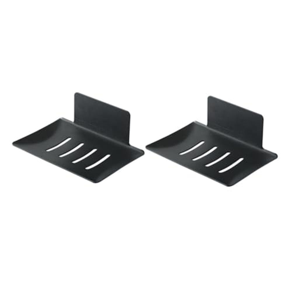 2 pack Soap Holder for Shower with Carbon steel+baked paint ,Rustproof Soap Saver Sponge Holder for Bathroom,Tub,Kitchen Sink (Black) - Image 1