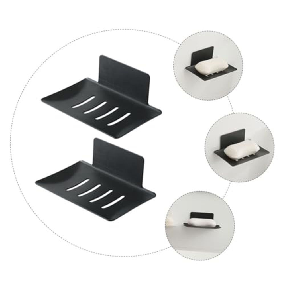 2 pack Soap Holder for Shower with Carbon steel+baked paint ,Rustproof Soap Saver Sponge Holder for Bathroom,Tub,Kitchen Sink (Black) - Image 2