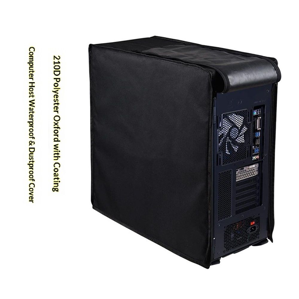 Computer Dust Cover, Waterproof Desktop PC Mid-Tower Computer Host Dustproof Cover Full Case Protector with Zipper, Anti-Static Tower PC Dust Covers (8.5W x 18.5H x 19.7D) - Image 2