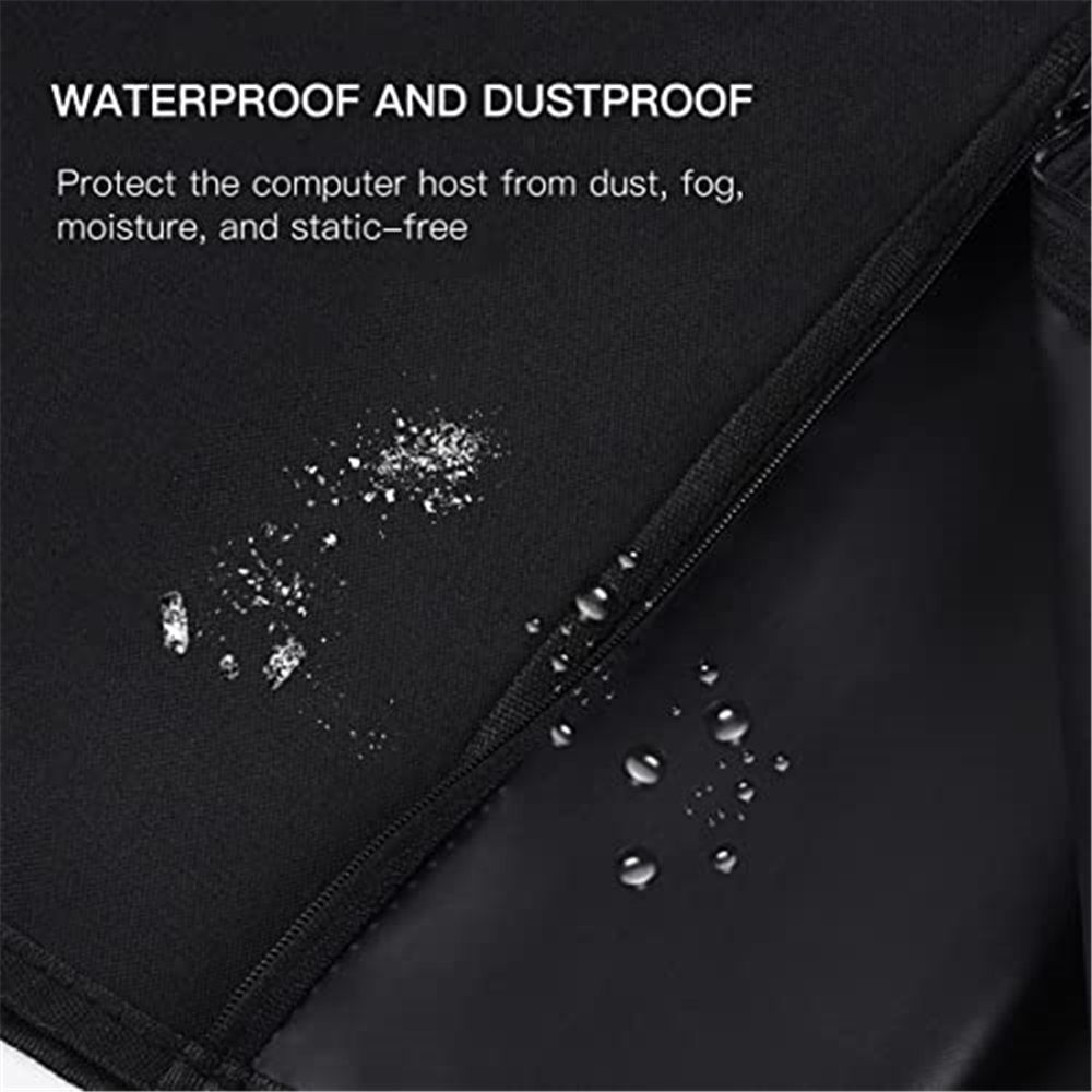 Computer Dust Cover, Waterproof Desktop PC Mid-Tower Computer Host Dustproof Cover Full Case Protector with Zipper, Anti-Static Tower PC Dust Covers (8.5W x 18.5H x 19.7D) - Image 3