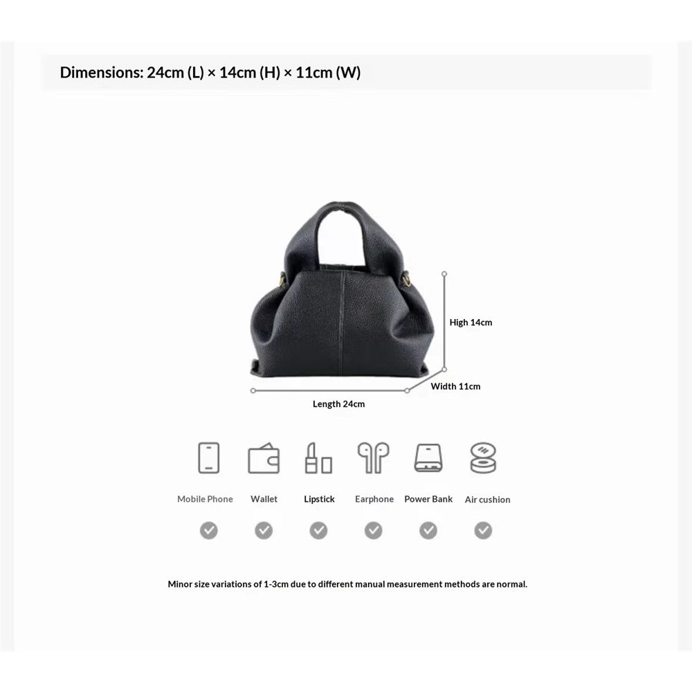 Crossbody Bag Purse Satchel Handbag for Women Shoulder Bag Chic Cloud Bag Purse, Cute Cloud Handbag for Women (black) - Image 5