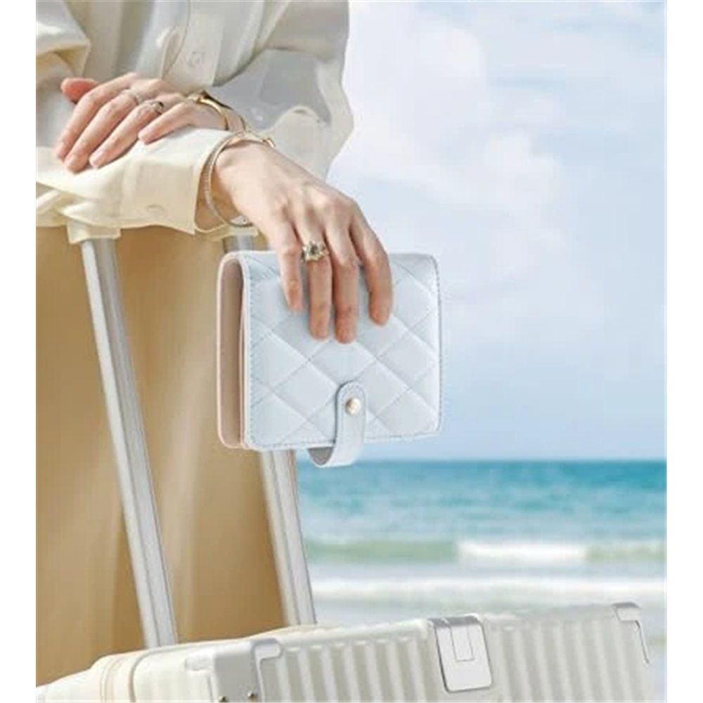Travel Jewelry Case,Portable Jewelry Organizer Box, Scratch-Proof Jewelry Storage for Rings, Necklaces, Earrings,Gifts for Traveler Women Girls-Baby Blue(does not include jewelry) - Image 5