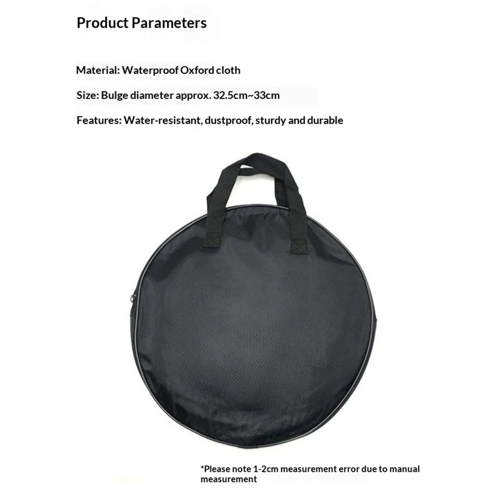 Dumb Drum Bag,Portable 12 Inch Dumb Drum Practice Pad Bag Black Oxford Cloth Carrying Bag Case（black） - Image 3