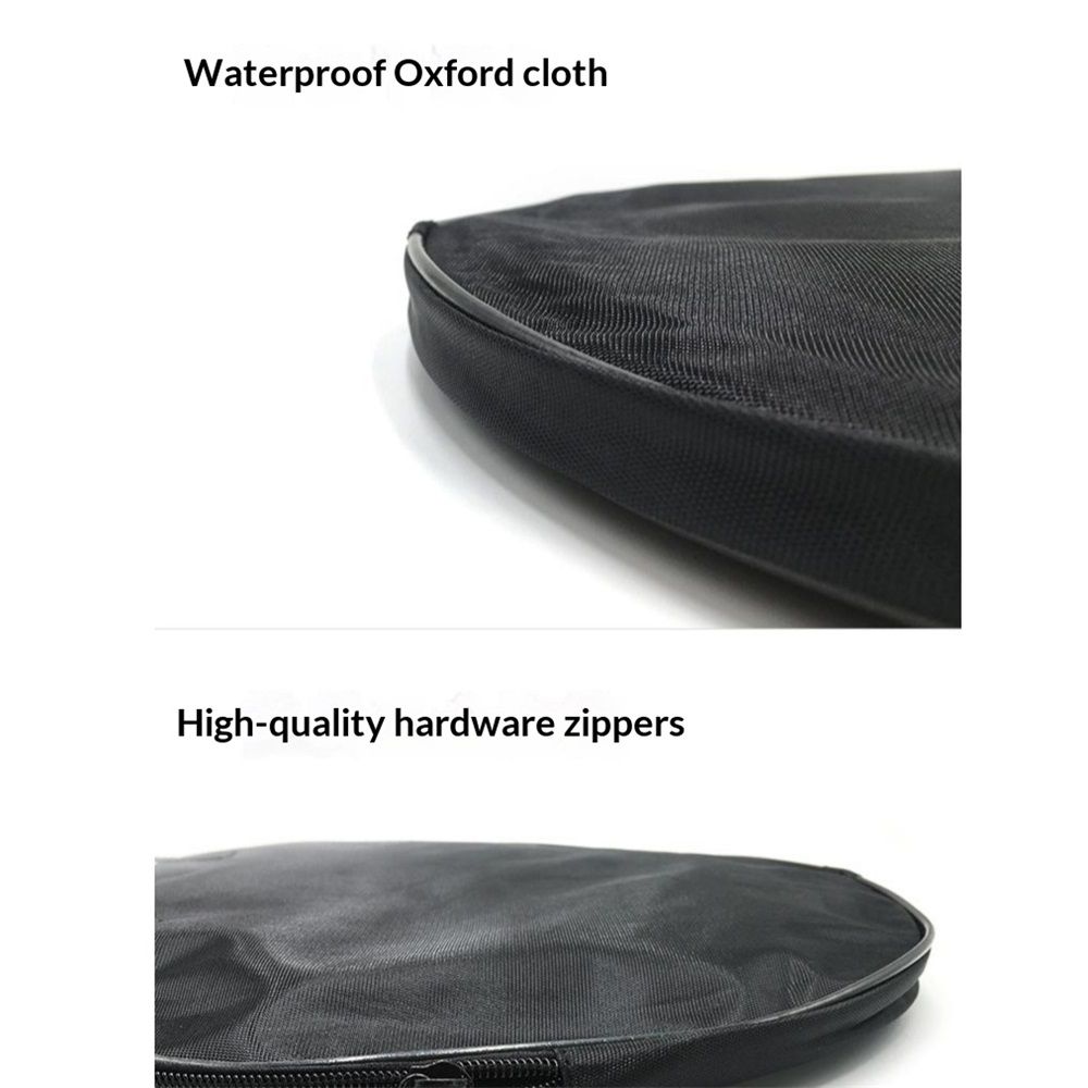 Dumb Drum Bag,Portable 12 Inch Dumb Drum Practice Pad Bag Black Oxford Cloth Carrying Bag Case（black） - Image 4