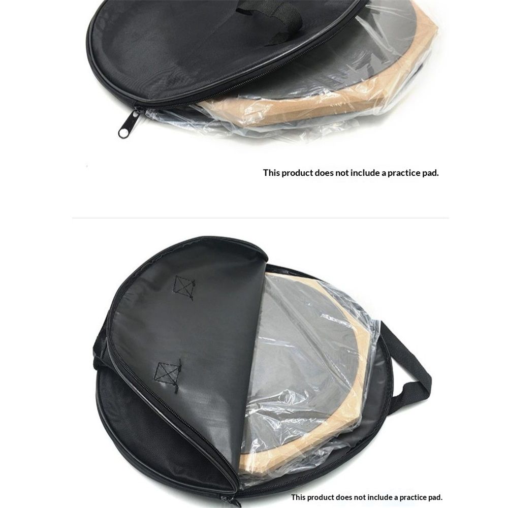 Dumb Drum Bag,Portable 12 Inch Dumb Drum Practice Pad Bag Black Oxford Cloth Carrying Bag Case（black） - Image 5