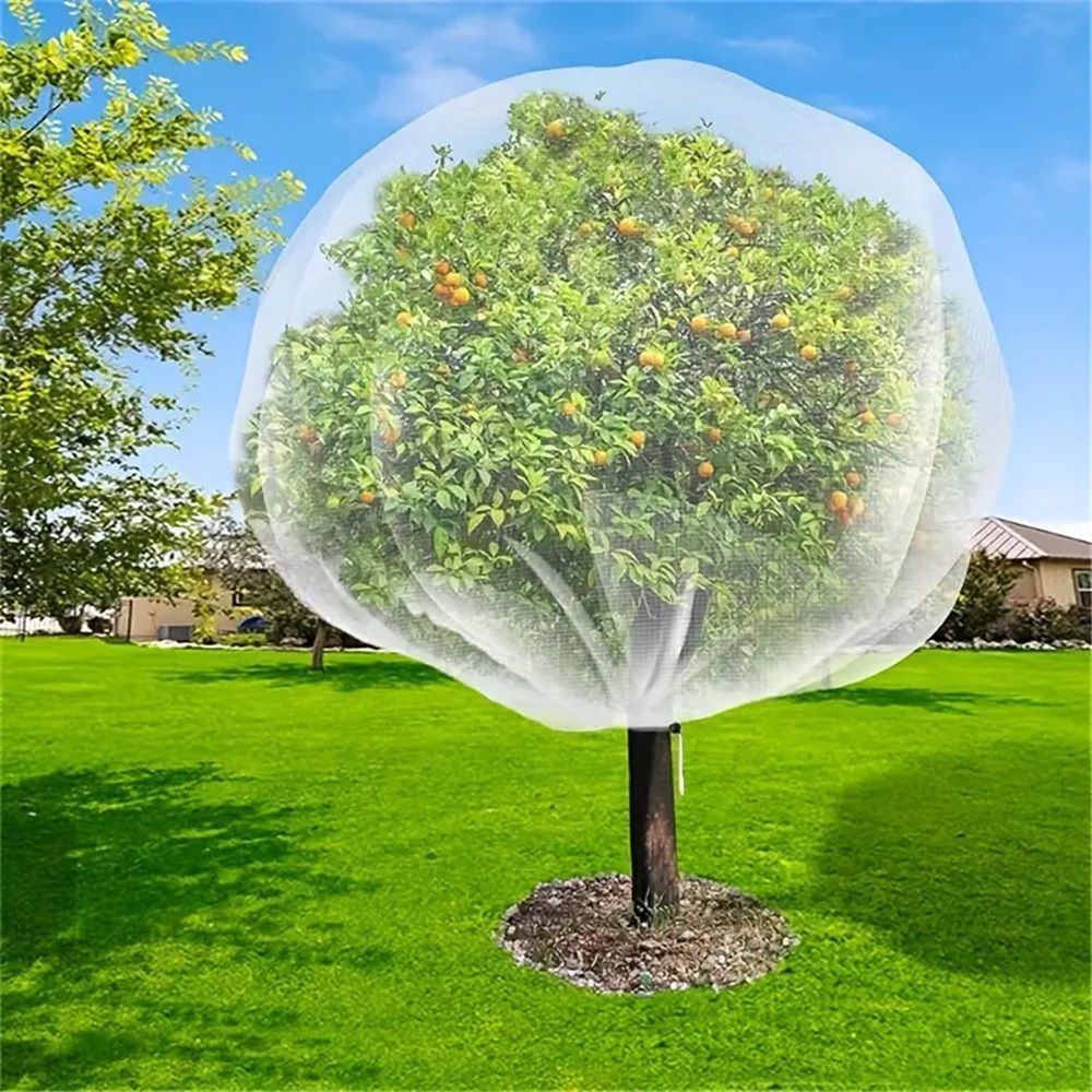 10x10ft Large Fruit Tree Netting Cover for Squirrels and Birds with Zipper, Fruit Tree Covers to Protect Fruit from for Fruit Trees (White) - Image 4