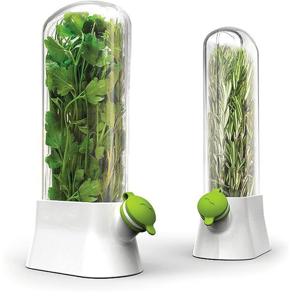 For Refriger Sp-Saving Cilantro Container for Fridge - Herb Saver for Cilantro, Mint & Asparagus (white) - Image 2