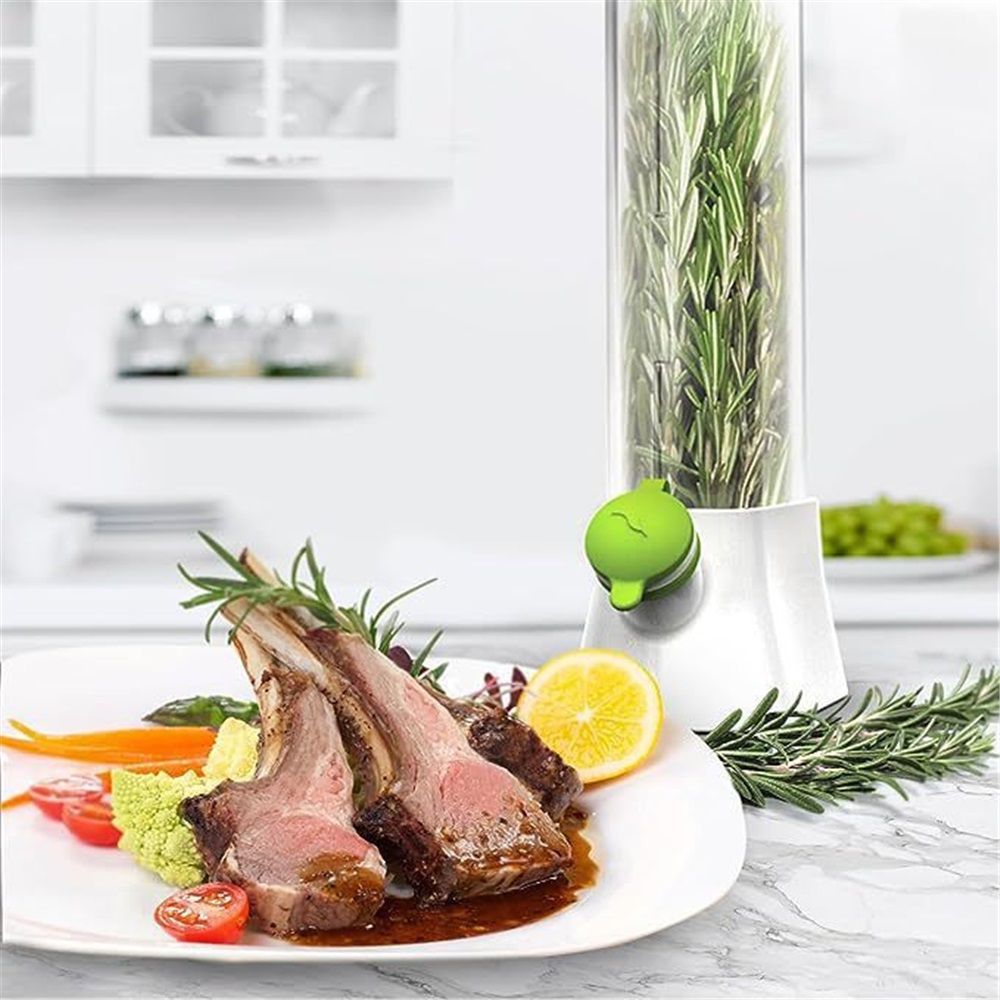 For Refriger Sp-Saving Cilantro Container for Fridge - Herb Saver for Cilantro, Mint & Asparagus (white) - Image 5