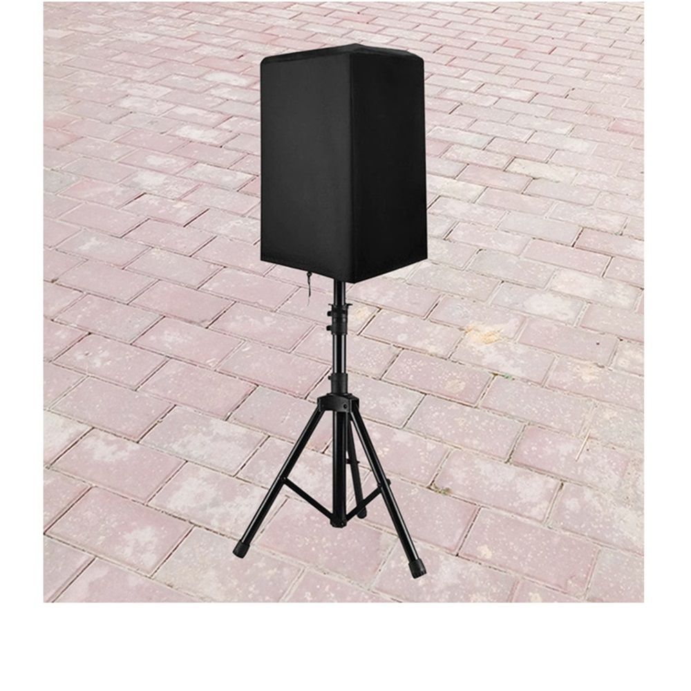 15 Inch Outdoor Speaker Cover - Upright Speaker Protective Cover, Sunscreen Waterproof Audio Dust Protection Bag (Black) - Image 2