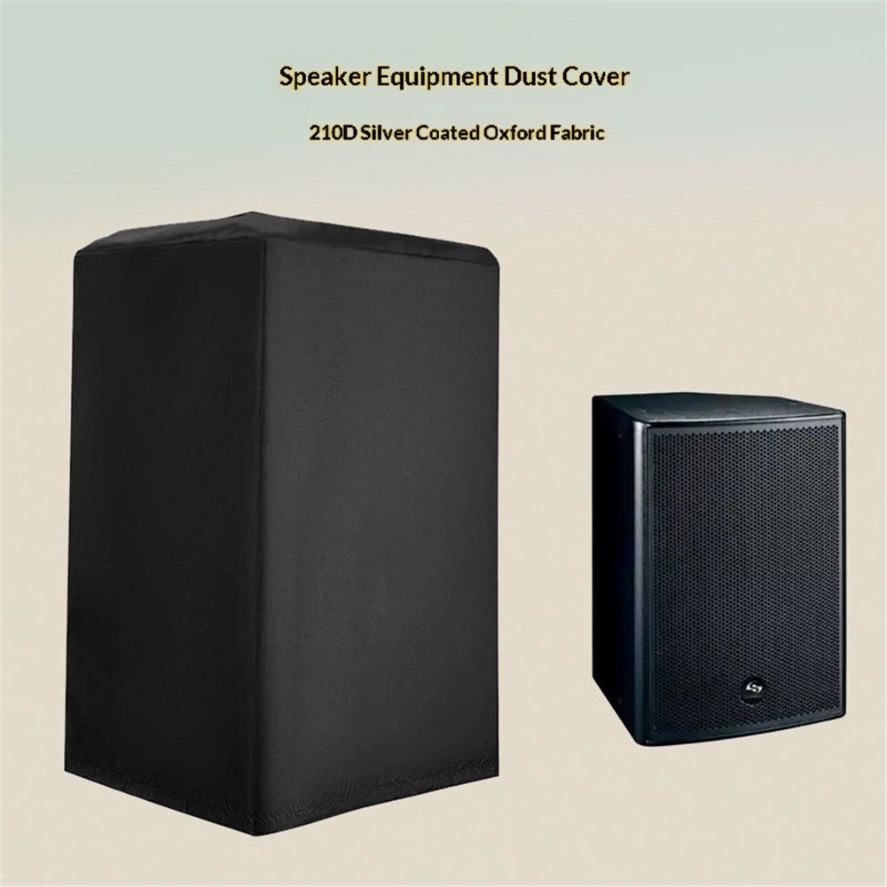 15 Inch Outdoor Speaker Cover - Upright Speaker Protective Cover, Sunscreen Waterproof Audio Dust Protection Bag (Black) - Image 3