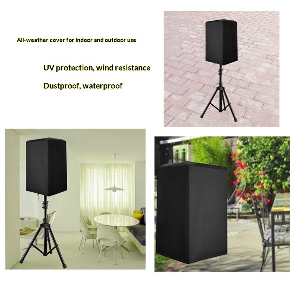 15 Inch Outdoor Speaker Cover - Upright Speaker Protective Cover, Sunscreen Waterproof Audio Dust Protection Bag (Black) - Image 5