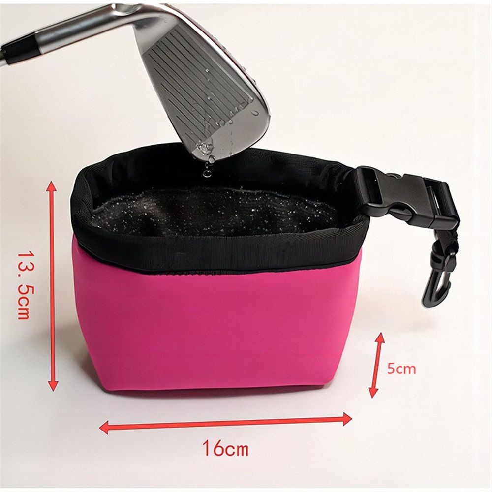 Golf Club and Golf Ball Cleaning Bag, Waterproof Clean Face Technology Liner, Detachable Clip, Machine Washable, Cleans Club Grooves, Dry Exterior (black,oniy bag) - Image 5