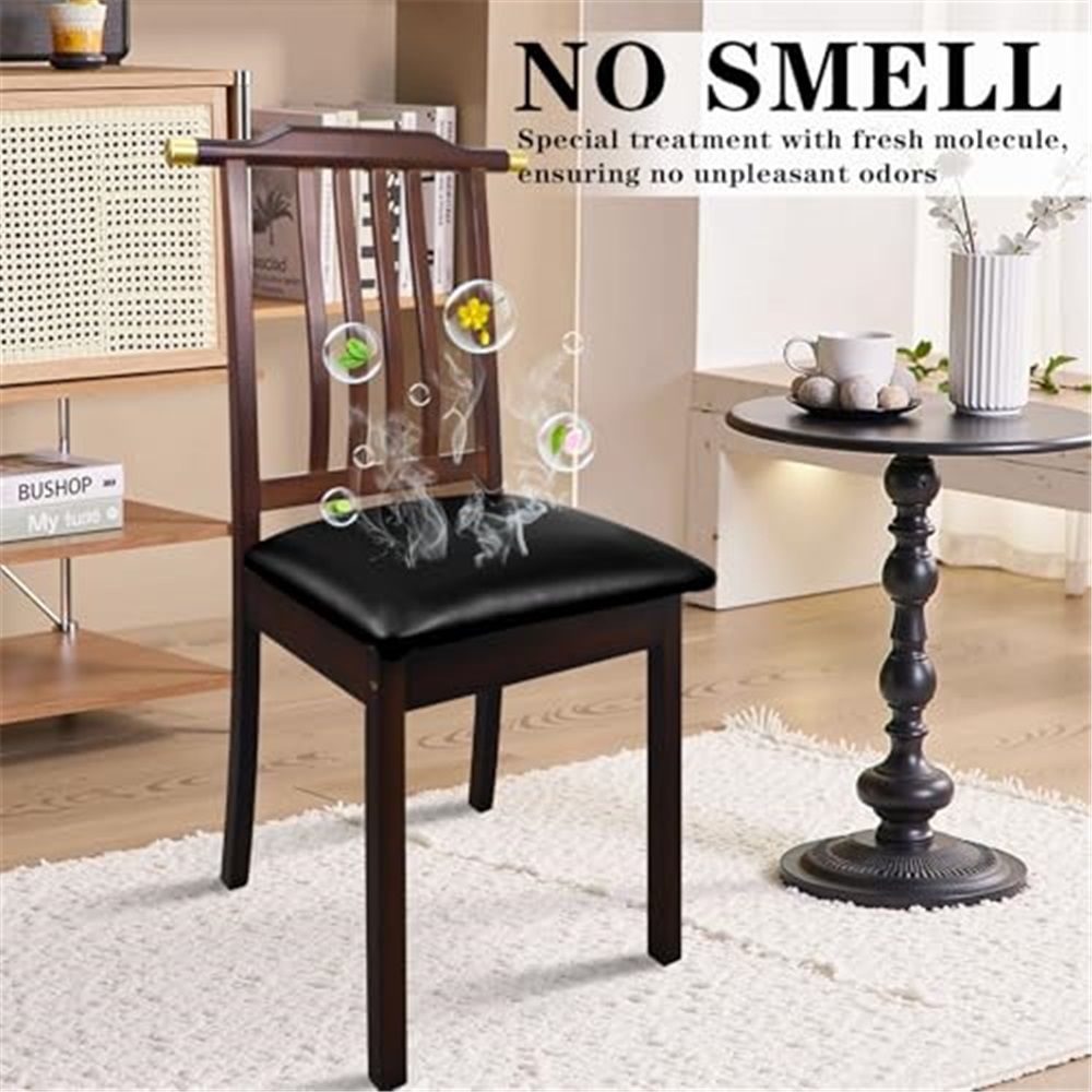 Dining Chair Seat Covers 4 PCS, Solid Waterproof Seat Cushion Cover Oilproof Stretch Dining Chair Protctor Slipcover (Dark Black) - Image 3