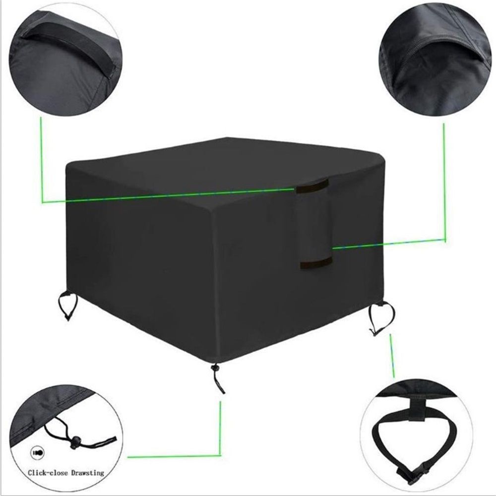 30 Inch Square Fire Pit Cover for Propane Fire Pit/Table, Waterproof Cover Fits 82*82*61cm Fire Pit, All Weather Resistant - Image 4