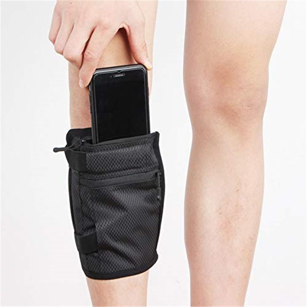 2 pack Cell Phone Holster for and Hikers, Non-Slip Band Smartphone Holder with Adjustable Straps, All Purpose Sport Bag Sport Leg Band for Running, Walking, Equestrian, Black - Image 2