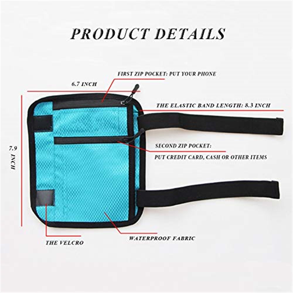 2 pack Cell Phone Holster for and Hikers, Non-Slip Band Smartphone Holder with Adjustable Straps, All Purpose Sport Bag Sport Leg Band for Running, Walking, Equestrian, Black - Image 5