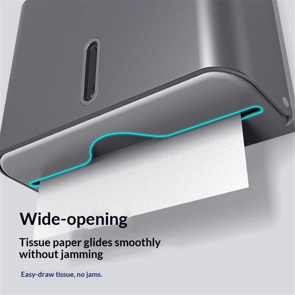 Paper Towel Dispenser Wall Mount, Adhesive Drilling Multifold Fold Commercial Hand Towel Dispenser (gray,Excluding tissues) - Image 3