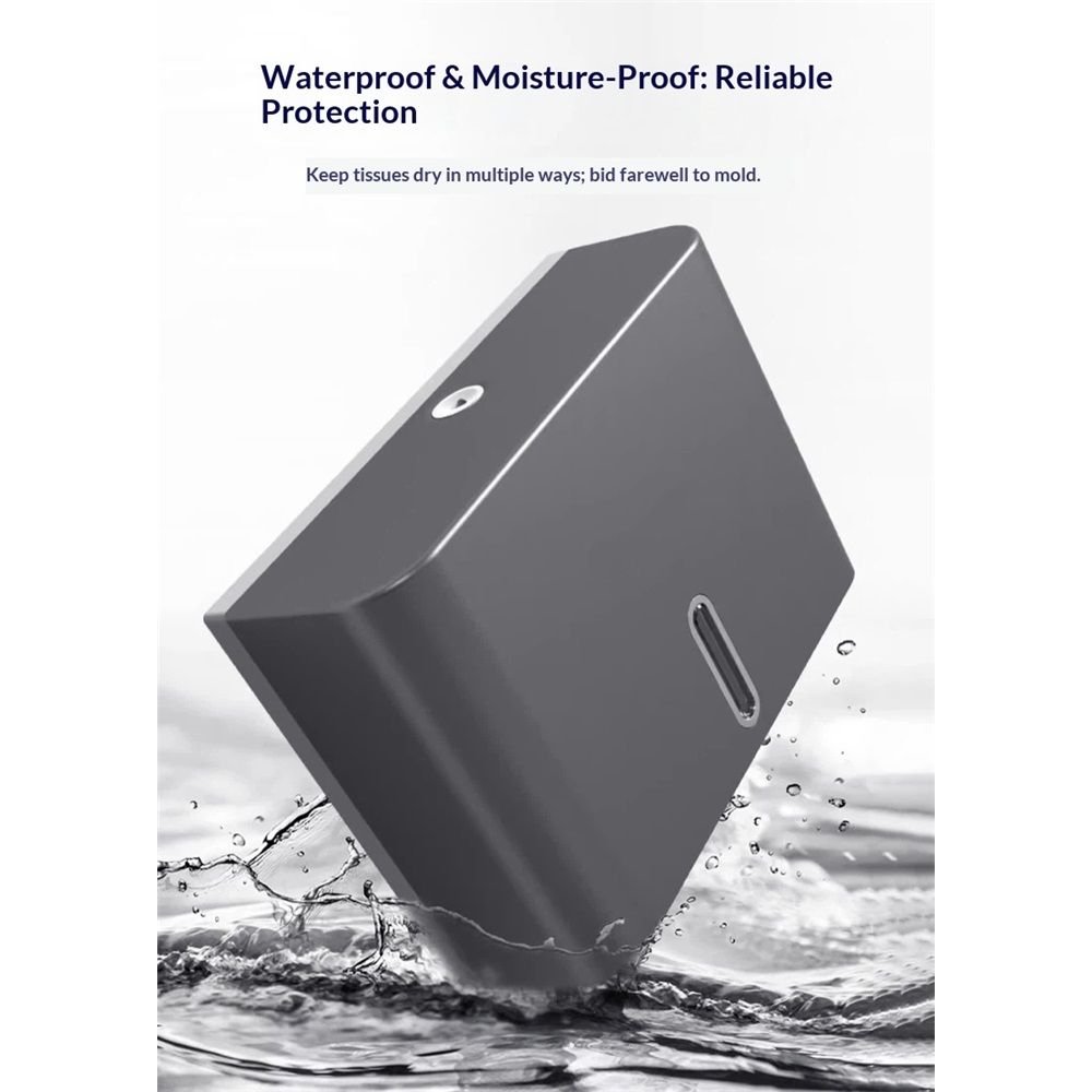 Paper Towel Dispenser Wall Mount, Adhesive Drilling Multifold Fold Commercial Hand Towel Dispenser (gray,Excluding tissues) - Image 5