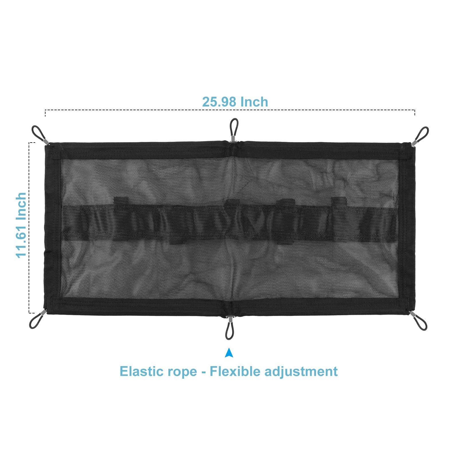 Cable Management Net Under Desk Black Mesh Cable Manager Flexible for Standing Desk Under Desk Cable Management Net - Black 66*30cm - Image 5