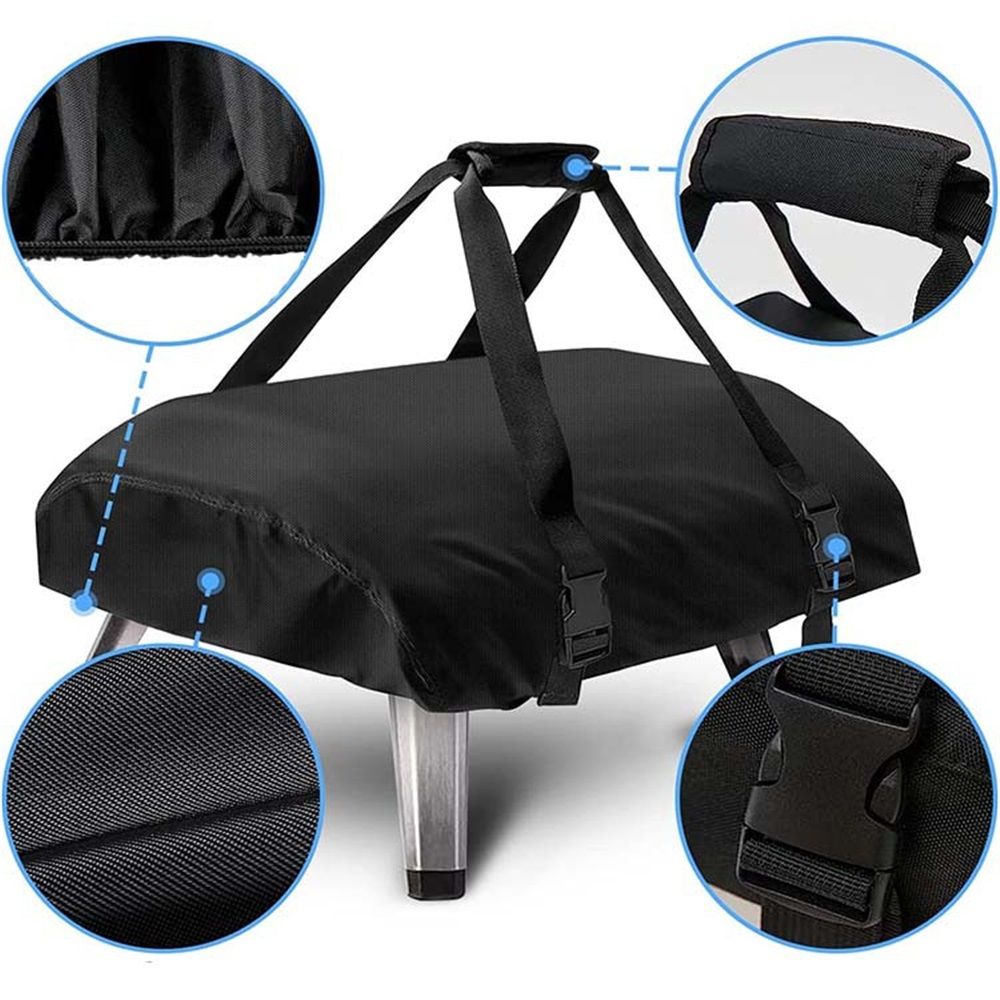 Outdoor Pizza Oven Cover Handheld Convenient Gas Oven 420D Oxford Dustproof and Waterproof Cover(63*41*16CM) - Image 3