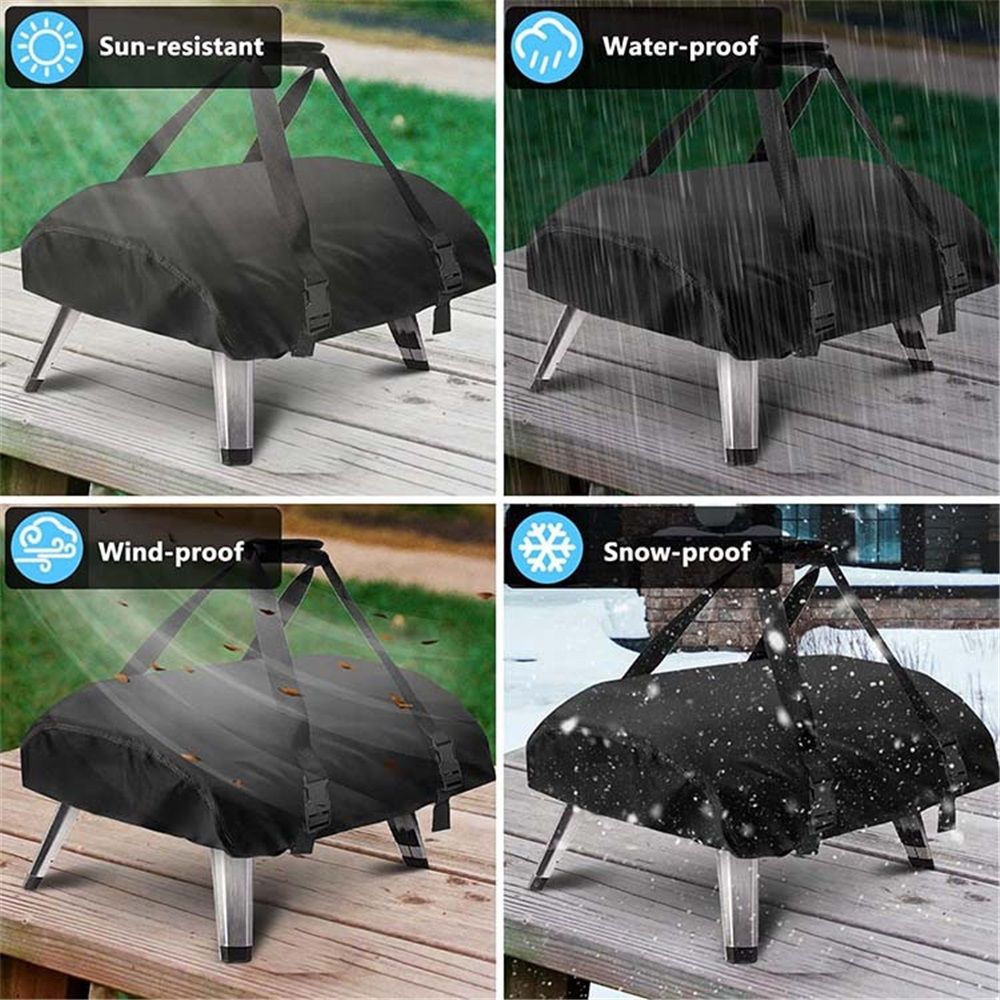Outdoor Pizza Oven Cover Handheld Convenient Gas Oven 420D Oxford Dustproof and Waterproof Cover(63*41*16CM) - Image 4
