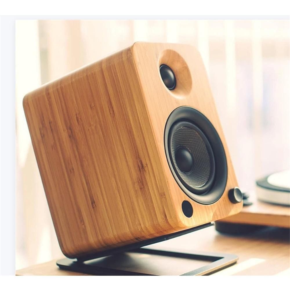 Tilted Desktop Speaker Stands for Large Bookshelf Speakers & Full-Size 5”-7” Studio Monitors | Supports 20 lbs | Damping Foam Padding  （Black  a pair） - Image 3