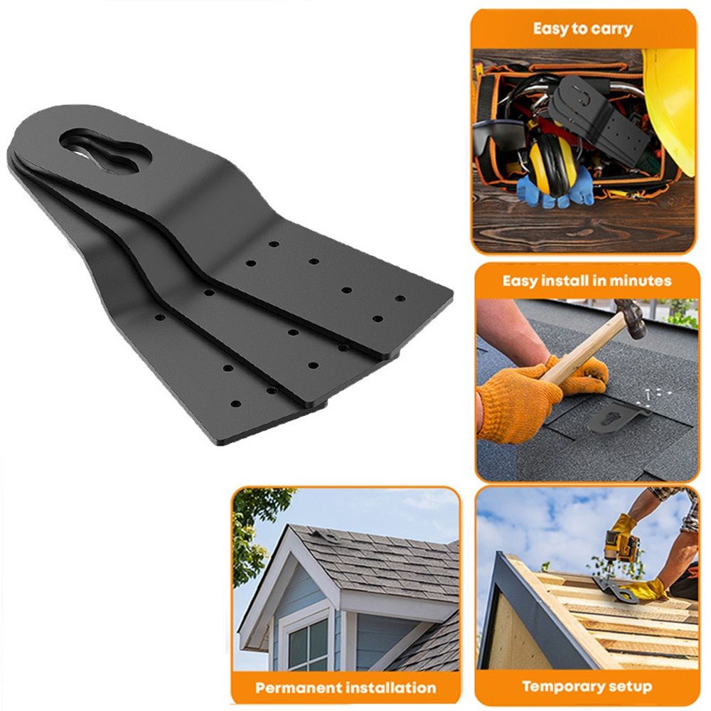 Roof Safety Anchor Hitch Clip,Roof Anchors For Fall Protection Connects To Wood Surfaces,Permanent Roof Anchor Use With Roofing Harness, 3pcs - Image 4