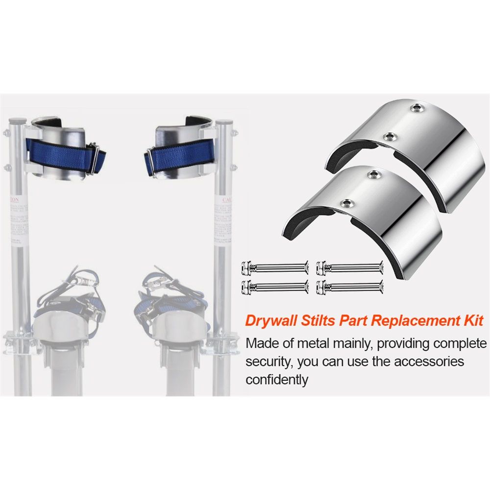 2 PCS Drywall Stilt Replacement Part, Stilt Accessories Made of Aluminium Alloy, Curved Plate for Fixed Legs, Suitable for Home Improvement, Plastering, Painting and Wiring - Image 3