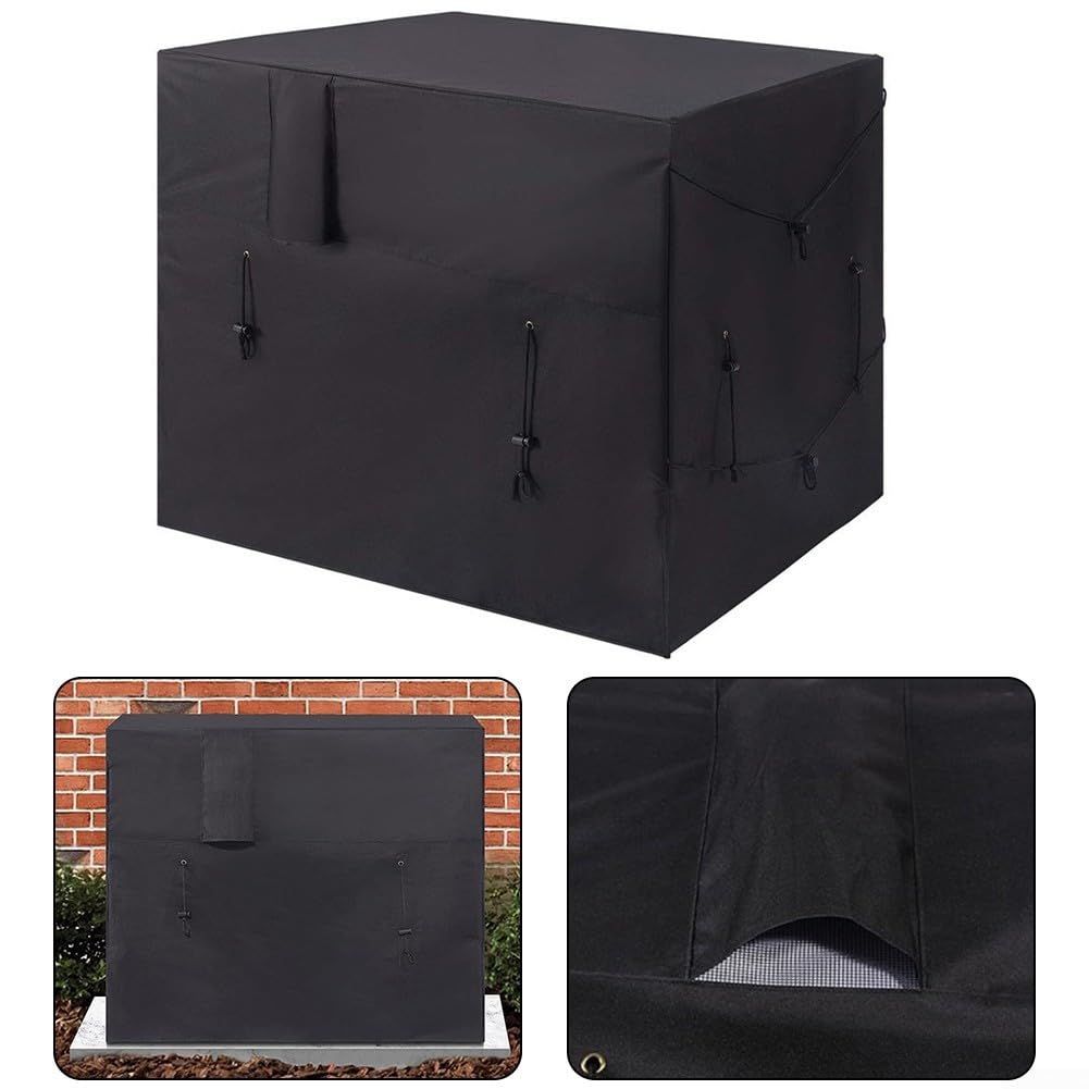 210D Waterproof Oxford Fabric Pool Heat Cover for Outdoor Units with Adjustable Drawstrings, Winter Protection for Spa Equipment - Image 2