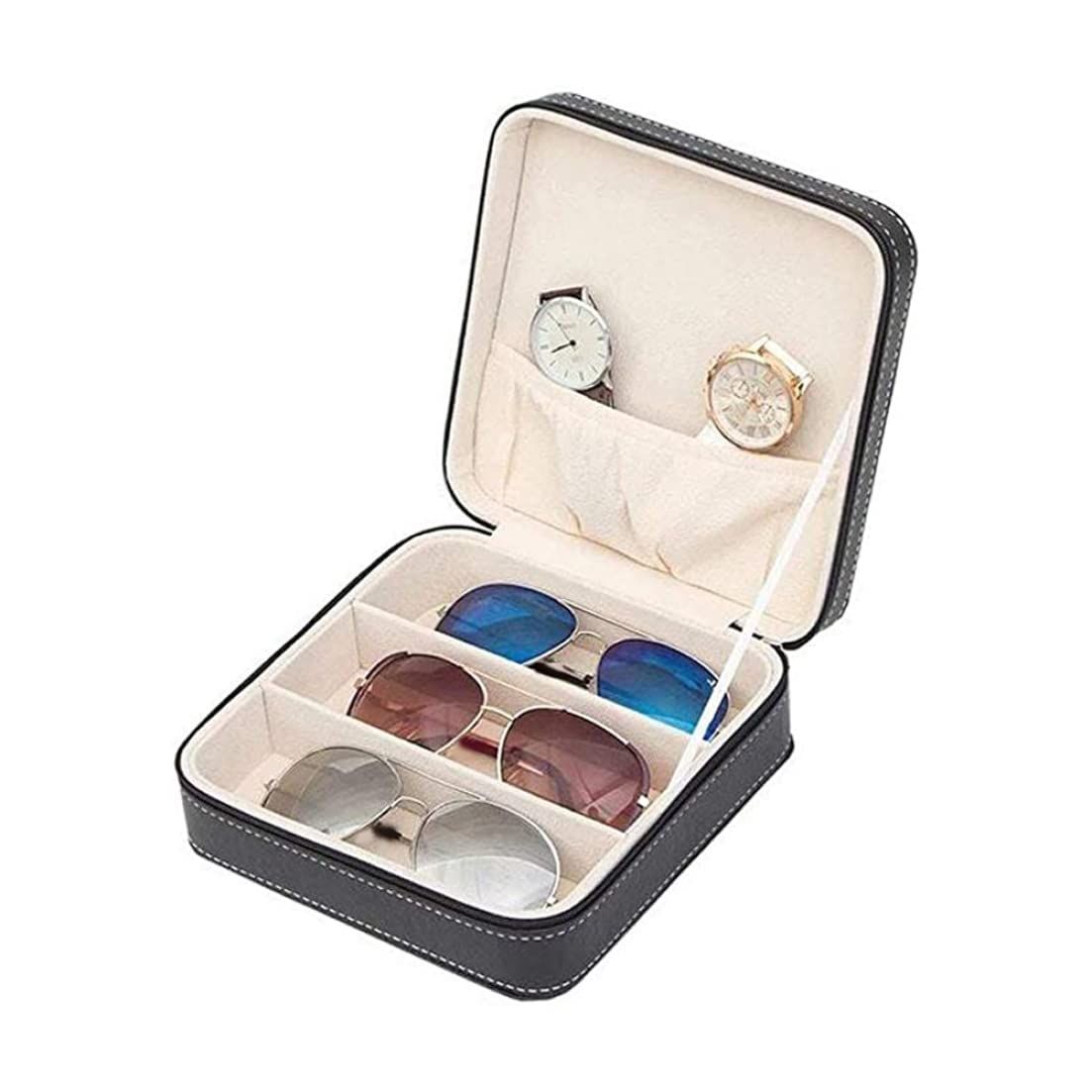 Travel Sunglasses Organizer, Sunglasses Travel Case for Multiple Pairs, Multiple Glasses Travel Case for Women, Men - Image 2