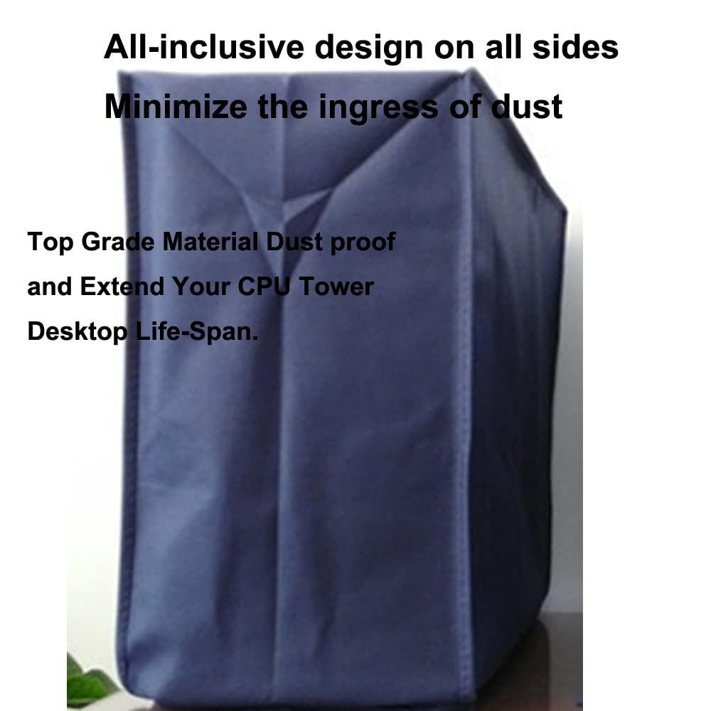 3 Pieces Computer Dust Cover Monitor + Keyboard+ Computer Host Pc Dust Proof Computer Covers Case Computer Dust Cover for Desktop Pc CPU Tower Protector (22'' Monitor Set Blue) - Image 5