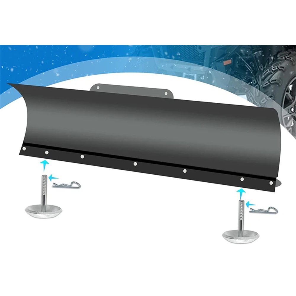(2-Pack) Replacement Snow Plow Skid Shoes -  Hardened Steel Snow Plow Non-Slip Base - with Quick-Release Cotter Pins - Image 4