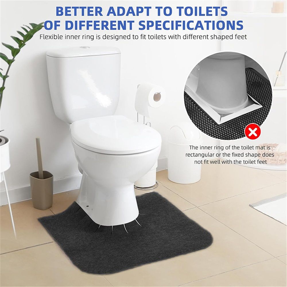 Round Commode Potty Training Mats for Boys, Toilet Training Mats, Potty Training Toilet Rugs, Toilet Rugs u Shaped Washable,Toilet mats for Bathroom(6 Pack) - Image 4