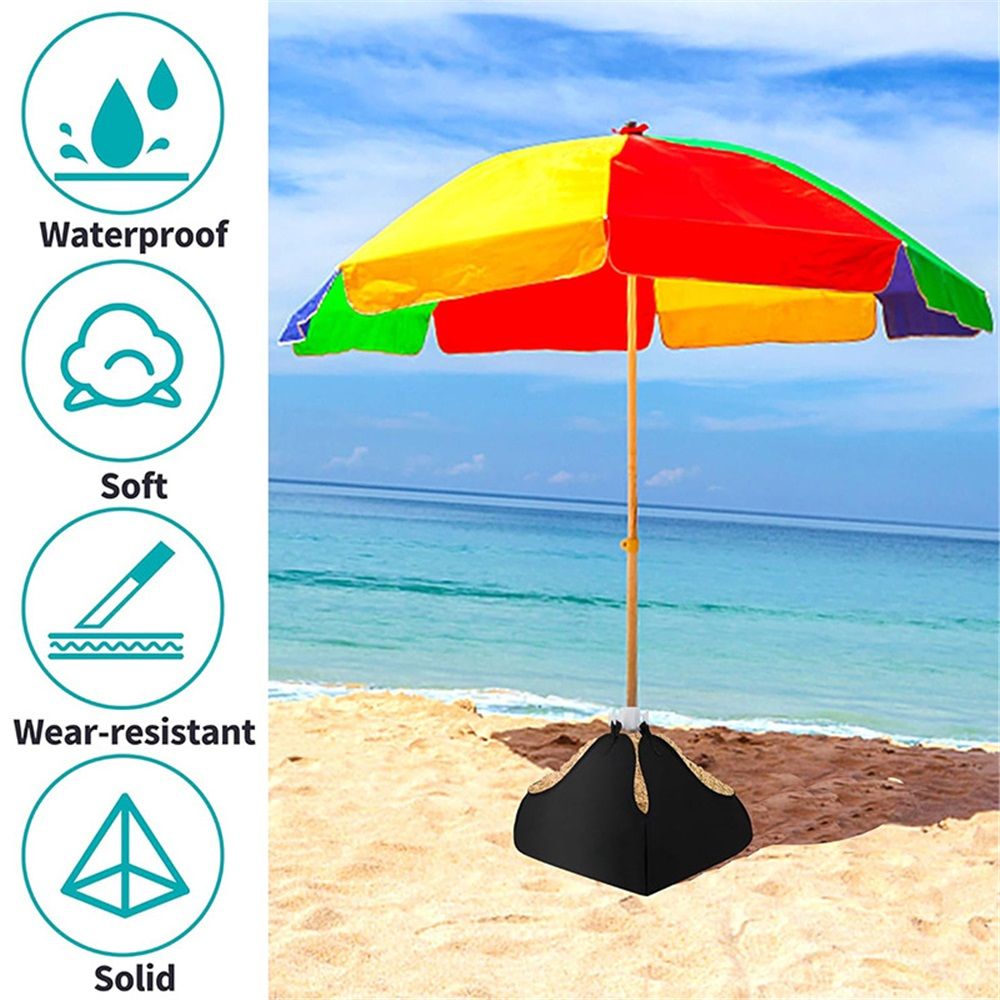 600D Oxford Cloth Sun Umbrella Fillable Weights Sand Bags- Heavy Duty Beach Umbrella Stand Sand Anchor for Outdoor Patio Garden（No sand） - Image 4