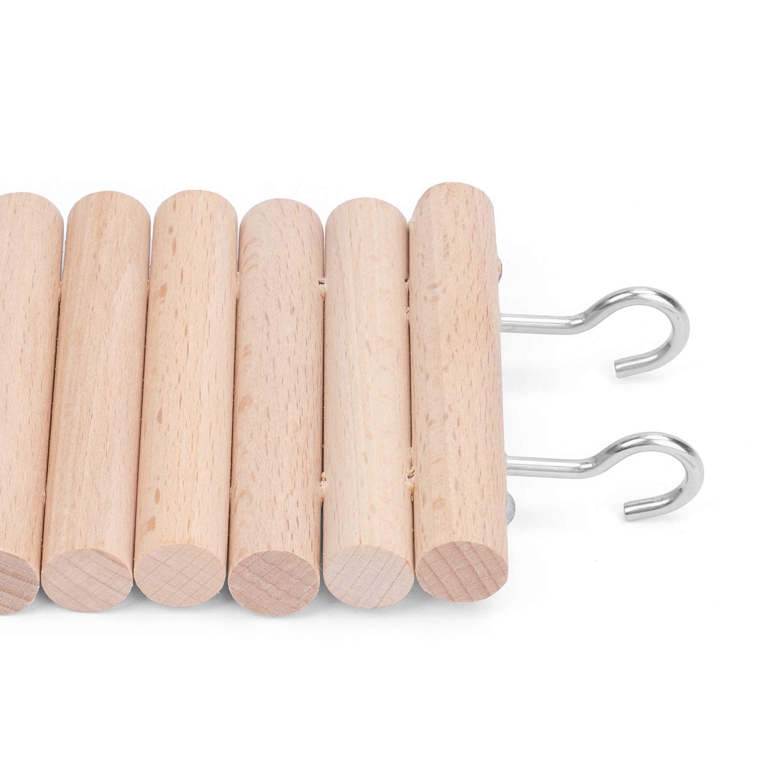 Wooden Hamster Climbing Ladder Toy, Small Animals Cage Accessories for Bird Parrot Hamster Mouse Rat Sugar Glider Hermit Crab Sugar Glider Chinchilla(8*20CM) - Image 5