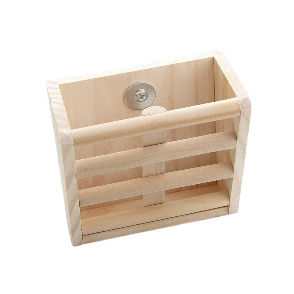 Bunny Hay Rack Guinea Pig Hay Feeder Chinchilla Hay Holder Rabbit Food Dispenser Natural Wooden Hamster Rabbit Cage Accessories - Image 1