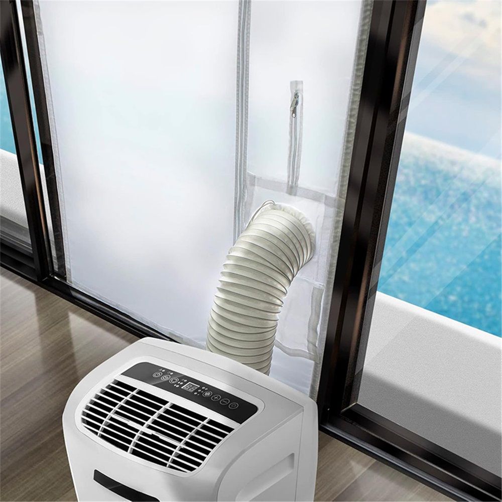 Portable AC Window Vent Kit for Sliding Door, Sealing Portable Air Conditioner Window Kit Seal Kit for AC Unit Clothes Dryer, 9.8X91 Inch Length Adjustable, Waterproof, No Drilling - Image 2