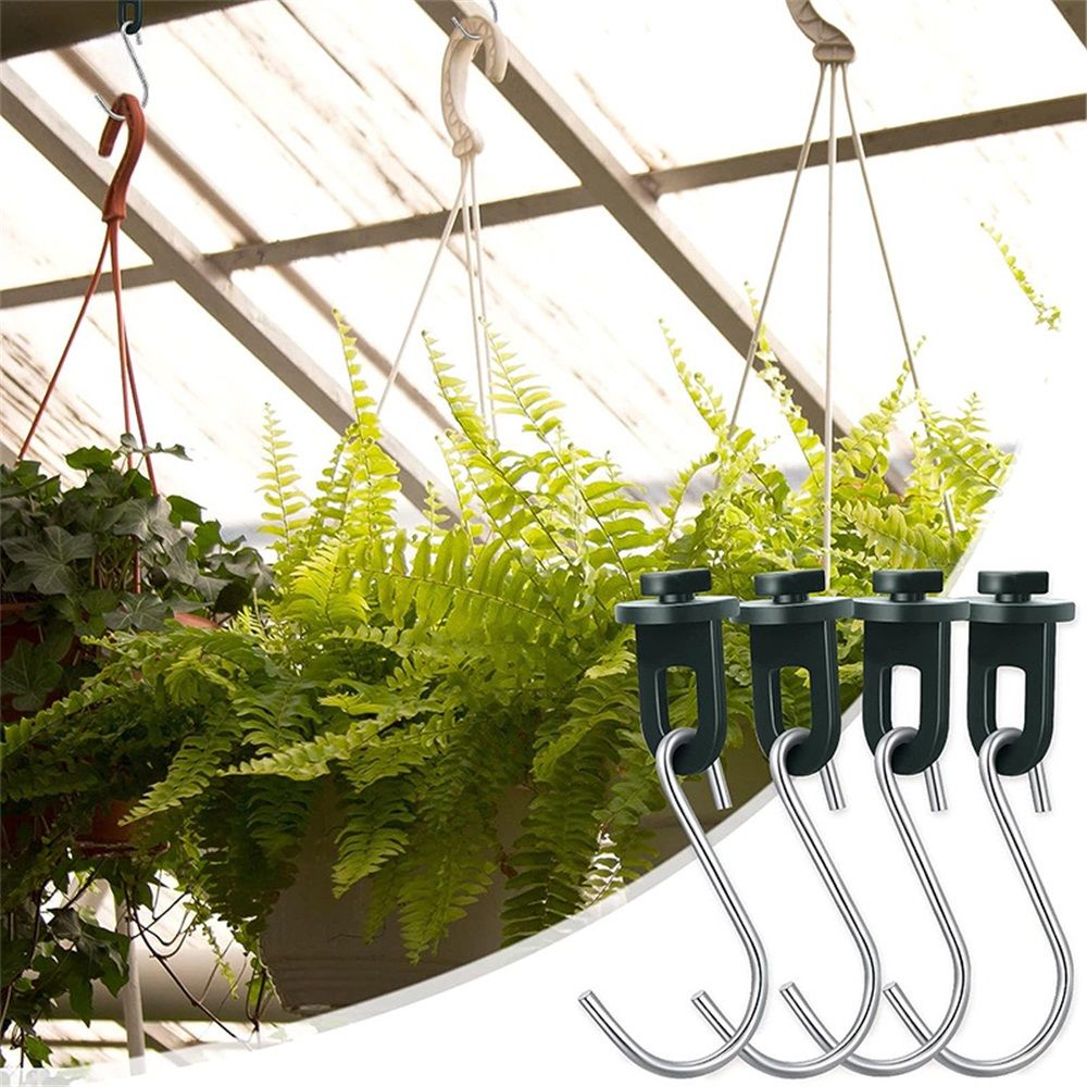 50 Pieces Greenhouse Hooks Hanger Twist Clips Greenhouse Fixing Clips with Stainless Steel S Hooks for Outdoor Garden Hanging Plants Plastic Insulation Netting Shading - Image 2