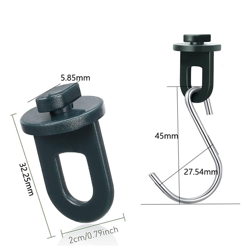 50 Pieces Greenhouse Hooks Hanger Twist Clips Greenhouse Fixing Clips with Stainless Steel S Hooks for Outdoor Garden Hanging Plants Plastic Insulation Netting Shading - Image 3