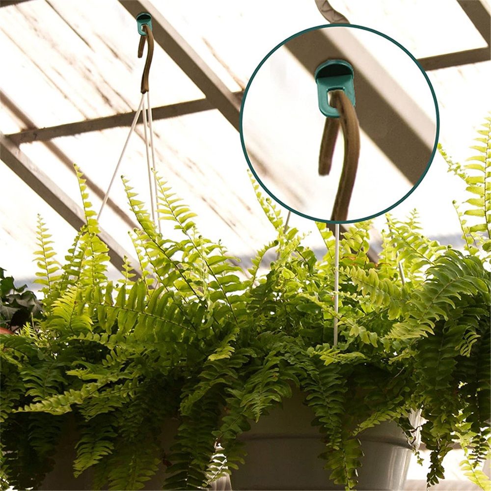 50 Pieces Greenhouse Hooks Hanger Twist Clips Greenhouse Fixing Clips with Stainless Steel S Hooks for Outdoor Garden Hanging Plants Plastic Insulation Netting Shading - Image 5