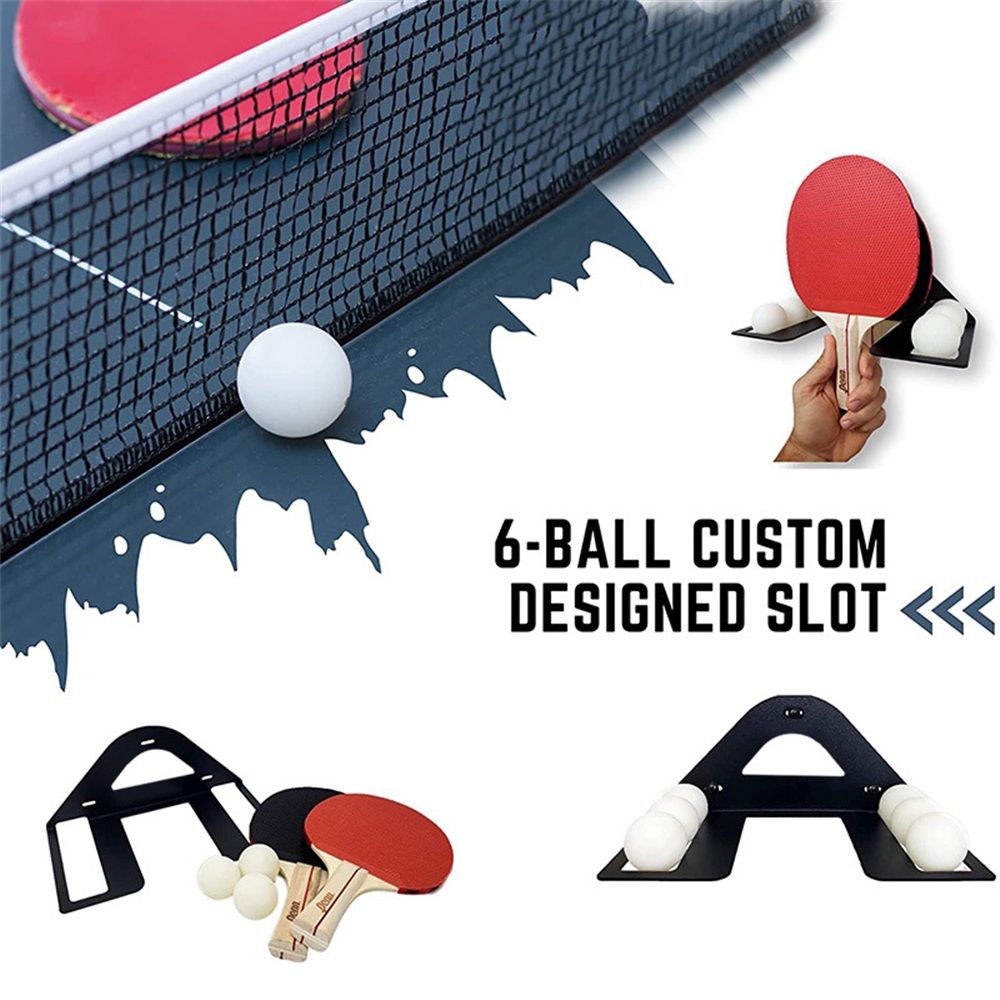 Elite Ping Pong and Table Tennis Storage Rack,  Slot for Balls Slot for Paddles, Ping Pong Ball Holder, Hardware Included - Image 4