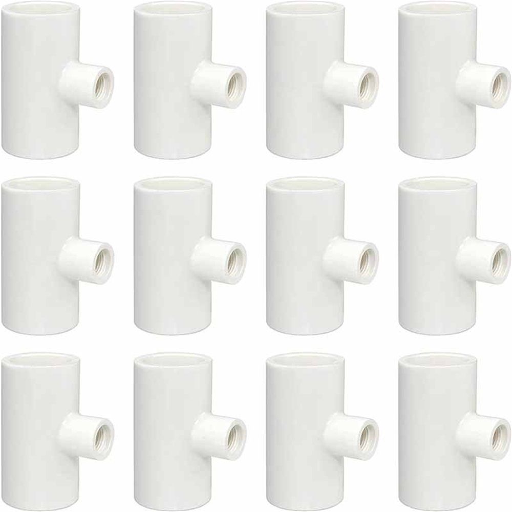 20 Pack Chicken Waterer PVC Tee Fittings - Fully Automatic for Threaded Chicken Waterer Nipples/Cups/Feeders/Poultry Water Drinker, White - Image 5