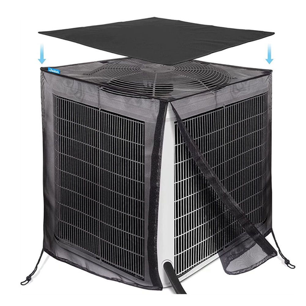 Air Conditioner Covers for Outside, Full Mesh With Detachable Waterproof Top, Breathable & All Seasons, 28 x 28 x 32 Inch Central AC Unit Protector Against Leaves, Weeds, Cottonwood and Debris - Image 1