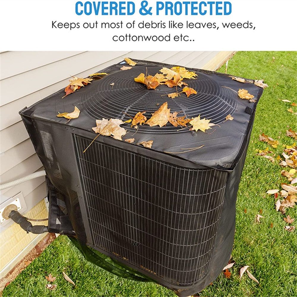 Air Conditioner Covers for Outside, Full Mesh With Detachable Waterproof Top, Breathable & All Seasons, 28 x 28 x 32 Inch Central AC Unit Protector Against Leaves, Weeds, Cottonwood and Debris - Image 3