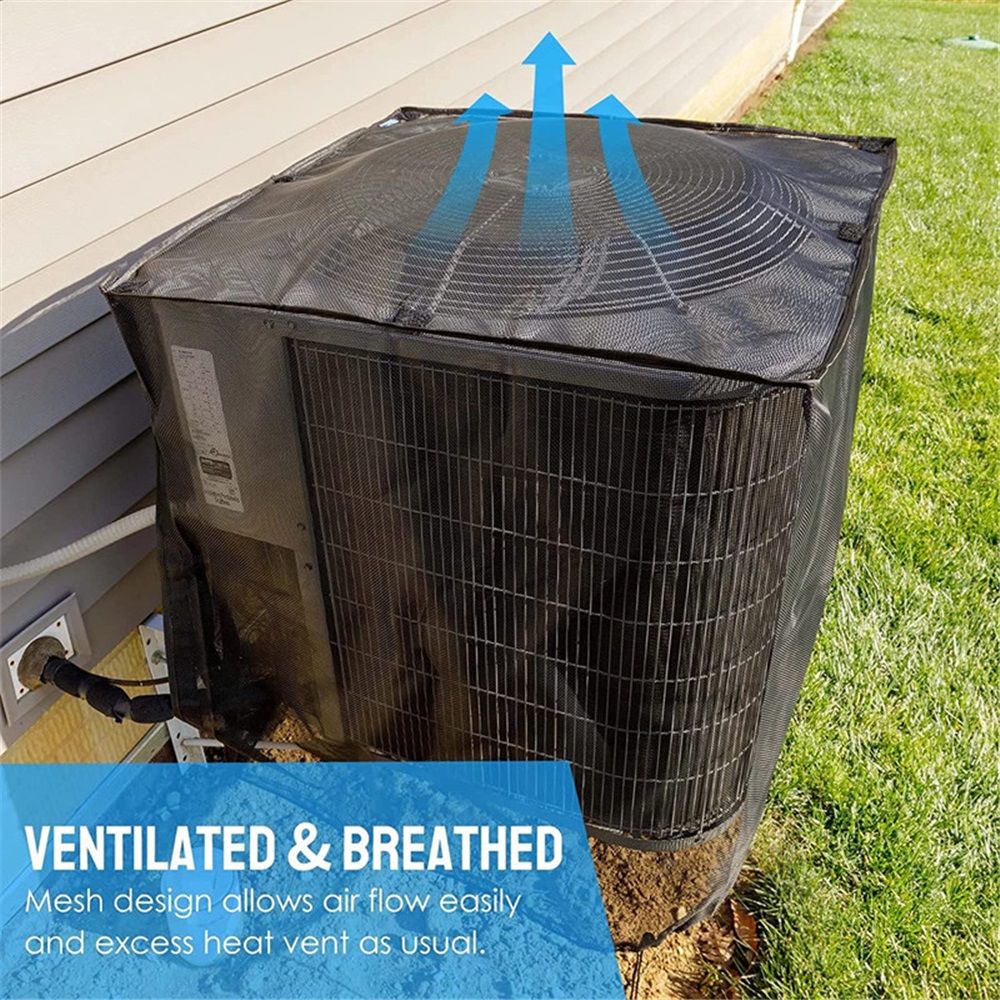 Air Conditioner Covers for Outside, Full Mesh With Detachable Waterproof Top, Breathable & All Seasons, 28 x 28 x 32 Inch Central AC Unit Protector Against Leaves, Weeds, Cottonwood and Debris - Image 4