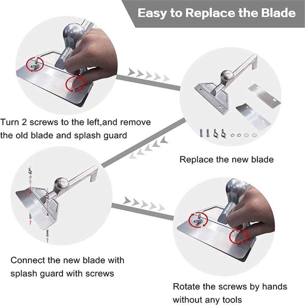 Grill Scrapers Blade Replacement, Edge Sharper Blades, Stainless Steel Heavy Duty Rust Grill Blades Outdoor BBQ Tools & Accessories Blades (6 Pack) - Image 4