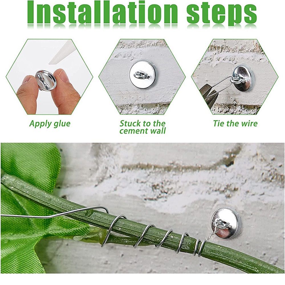 Plant Anchor Kit 100 Pcs Vine Anchors Christmas Garland Hanging for Trellis Vine and Wall Climbing Plants Supplies - Image 3