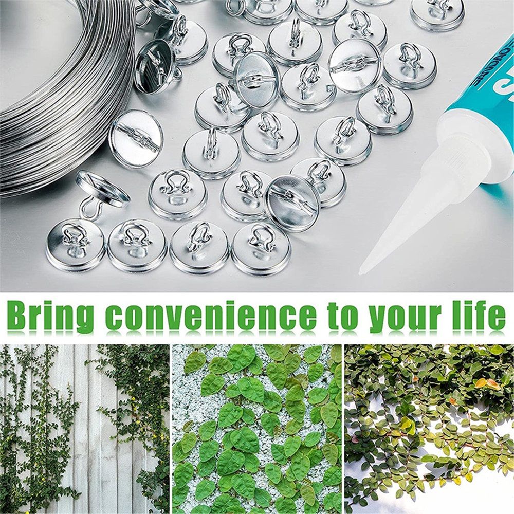 Plant Anchor Kit 100 Pcs Vine Anchors Christmas Garland Hanging for Trellis Vine and Wall Climbing Plants Supplies - Image 4